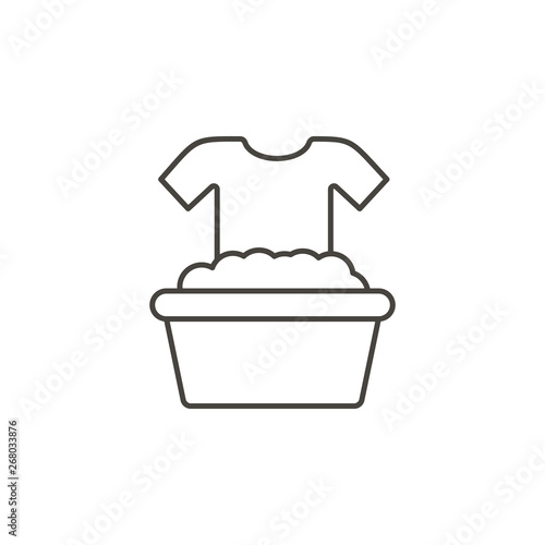 Detergent, drying clothes vector icon. Simple element illustration from UI concept. © Gunel