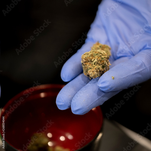Fotografija Weighing Lab Testing Cannabis Nug