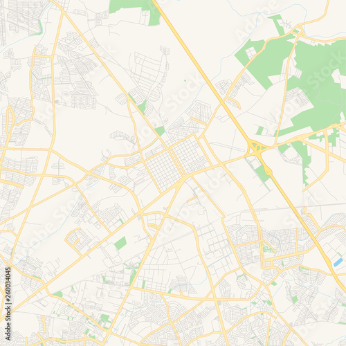 Empty vector map of Ciudad Apodaca  Nuevo Le  n  Mexico