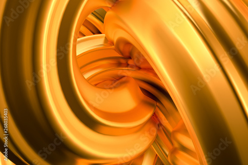 Beautiful golden background. 3d illustration, 3d rendering.