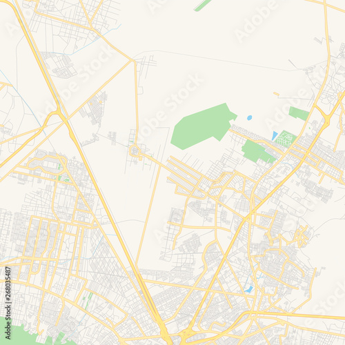 Empty vector map of Ojo de Agua  Mexico