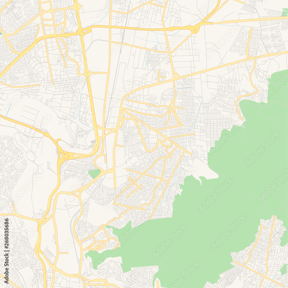 Empty vector map of Buenavista, Mexico
