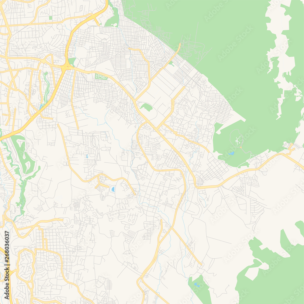 Empty vector map of Jiutepec, Morelos, Mexico