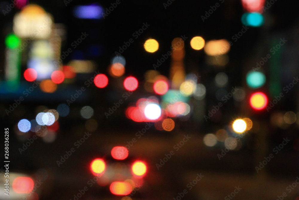 Luzes de carros desfocados Luzes de carros desfocados