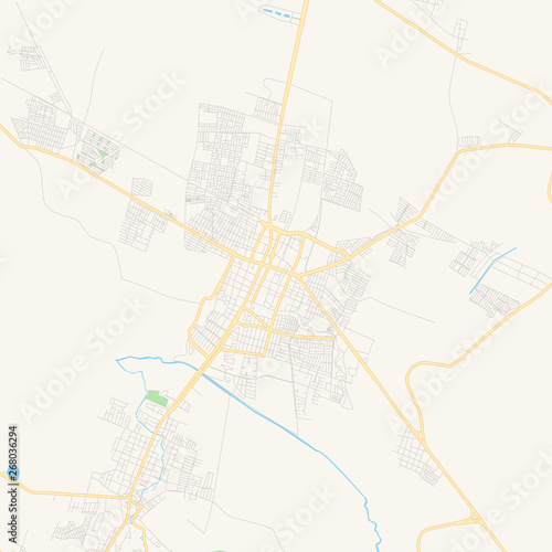 Empty vector map of Zamora  Michoac  n  Mexico