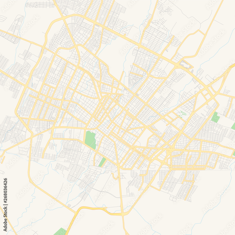 Empty vector map of Colima, Mexico