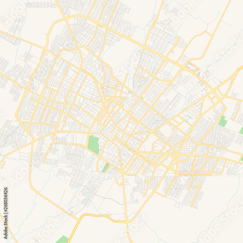 Empty vector map of Colima, Mexico