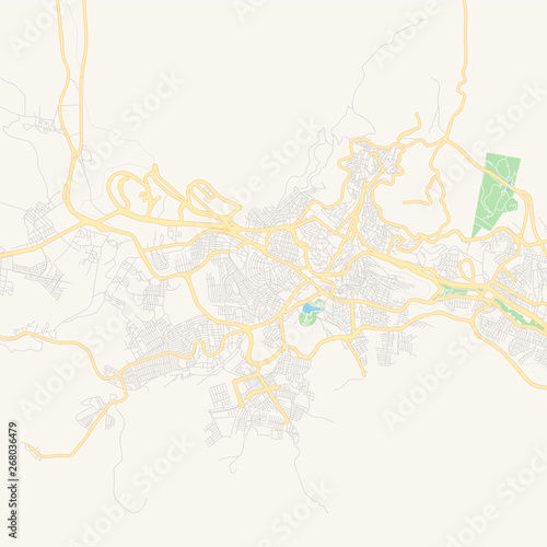 Empty vector map of Zacatecas, Mexico