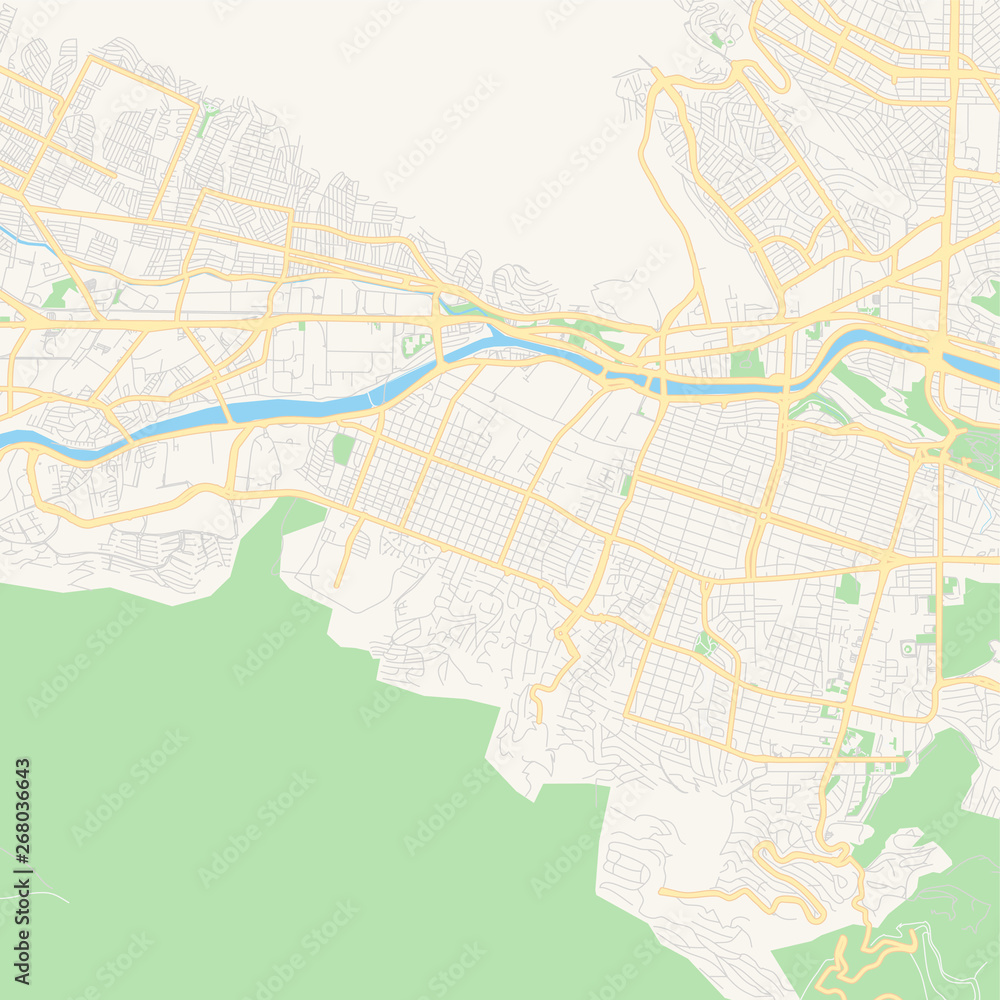Empty vector map of San Pedro Garza García, Nuevo León, Mexico