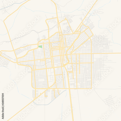 Empty vector map of Navojoa, Sonora, Mexico