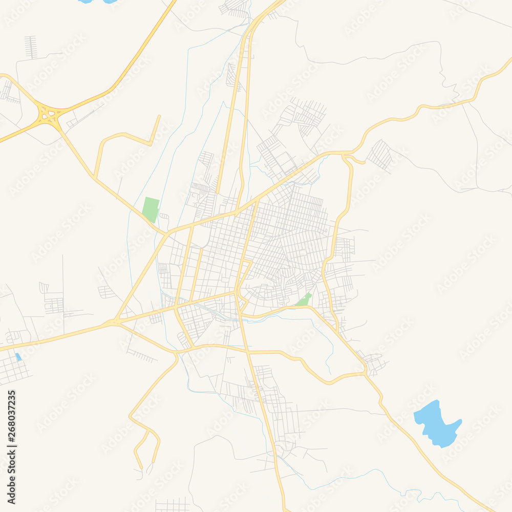 Empty vector map of Tulancingo, Hidalgo, Mexico