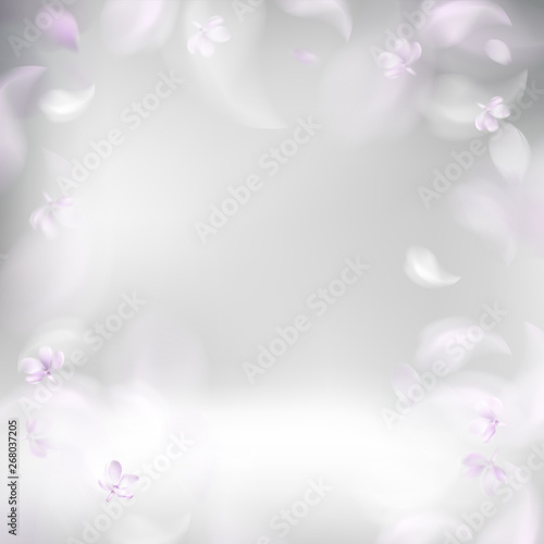 Fototapeta Naklejka Na Ścianę i Meble -  Soft spring background with purple blurred flower petals