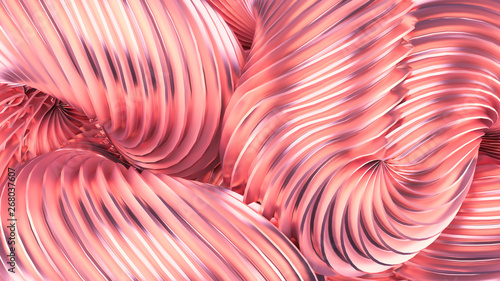 Beautiful metallic pink background. 3d illustration  3d rendering.
