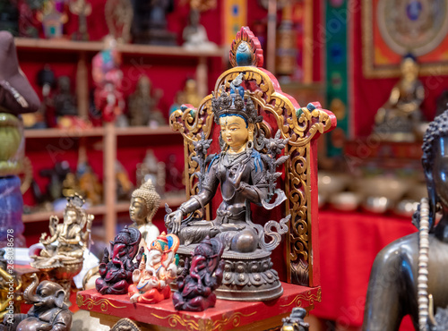 Buddhism deity representation in a shop