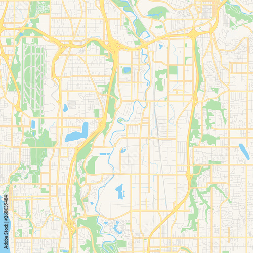 Empty vector map of Raleigh  North Carolina  USA