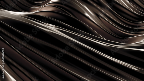 Beautiful luxury metallic background. 3d illustration, 3d rendering.