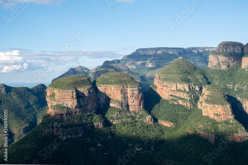 The three rondavels rock formation at the Blyde River Canyon  on The Panorama Route  Mpumalanga  South Africa. 