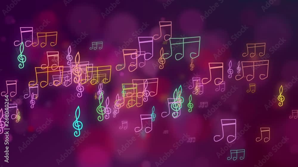 Twitching musical notes loopable background Twitching musical notes loopable background