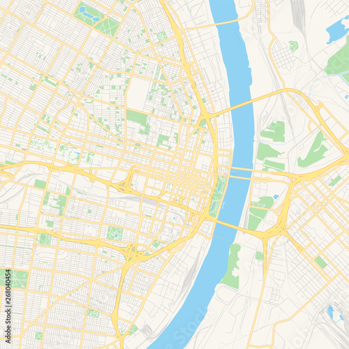 Empty vector map of St. Louis  Missouri  USA