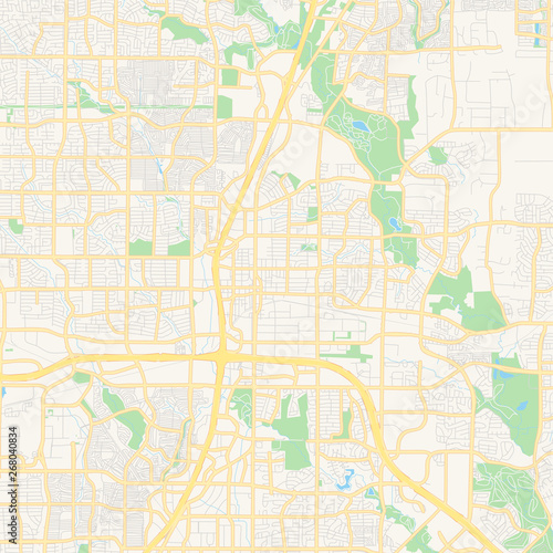 Empty vector map of Plano  Texas  USA