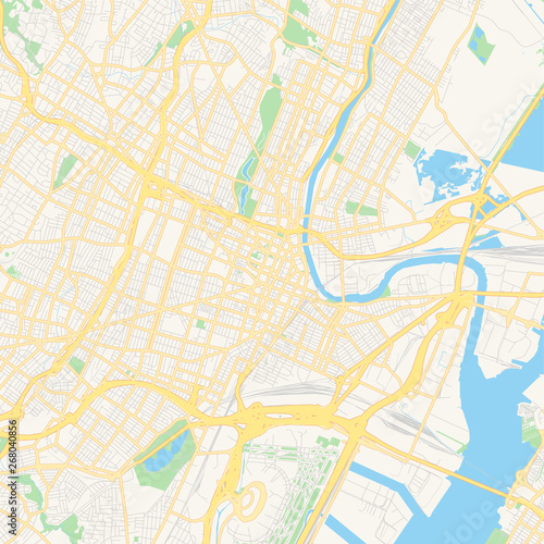 Empty vector map of Newark, New Jersey, USA