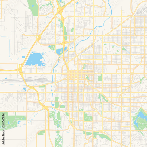 Empty vector map of Lincoln  Nebraska  USA