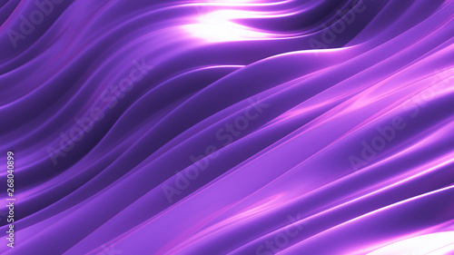 Luxurious purple background with flying fabric. 3d illustration  3d rendering.
