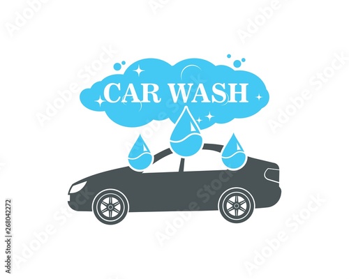 carwash icon logo vector illustration