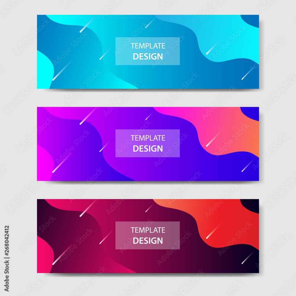 Vibrant gradient and futuristic background template for headline and header banner. Suitable for social media, web, blog, website