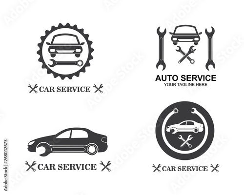 car service logo icon vector illustration