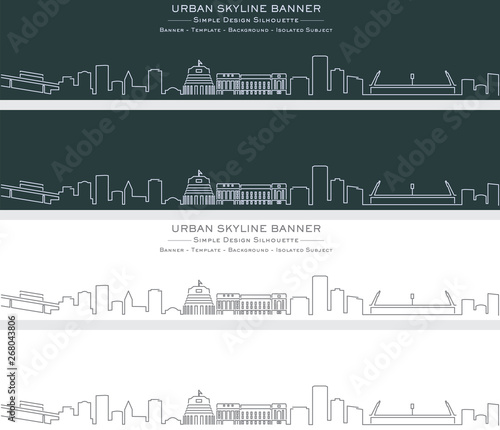 Wellington Single Line Skyline Banner