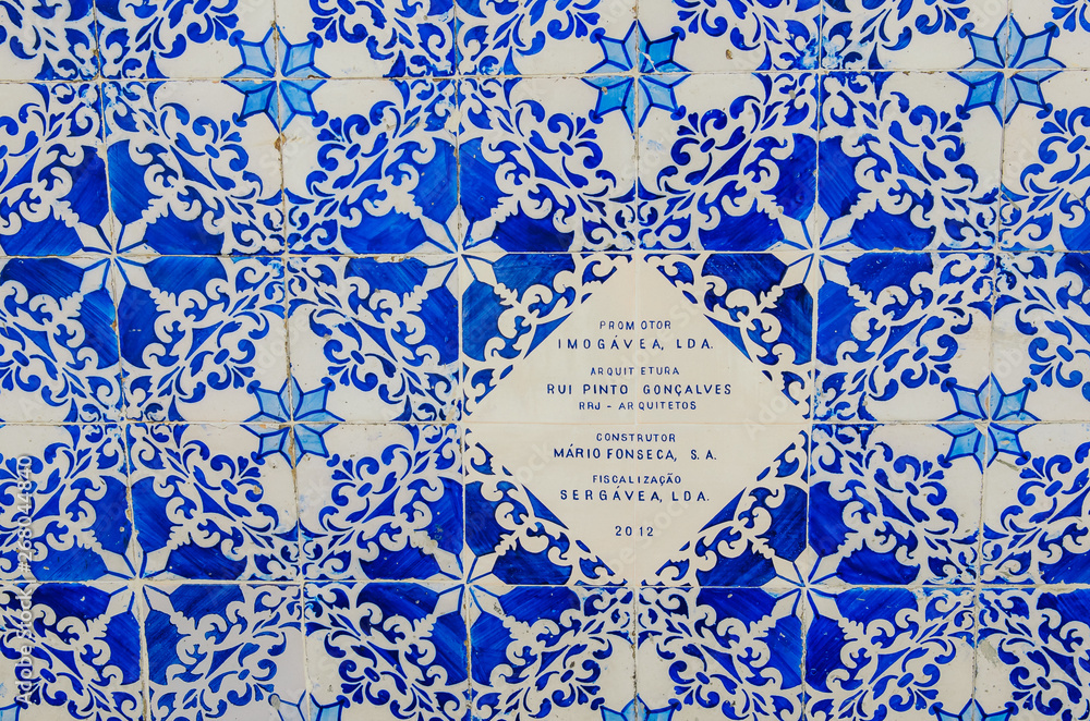 Maiolica pattern as background in portugal