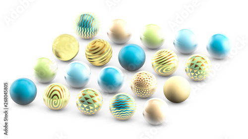 Multicolor background with balls. 3d illustration  3d rendering.