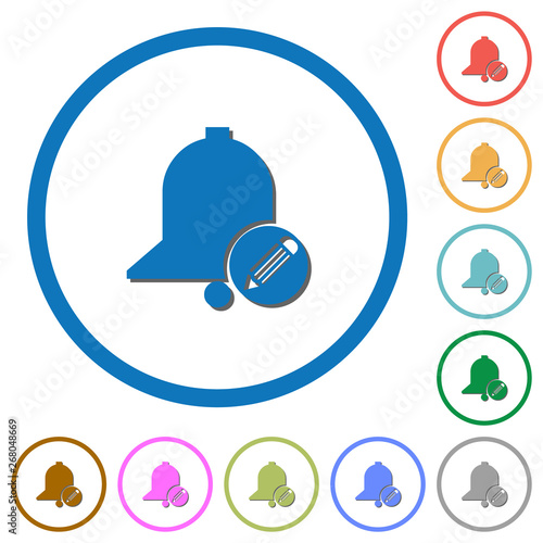 Edit reminder icons with shadows and outlines