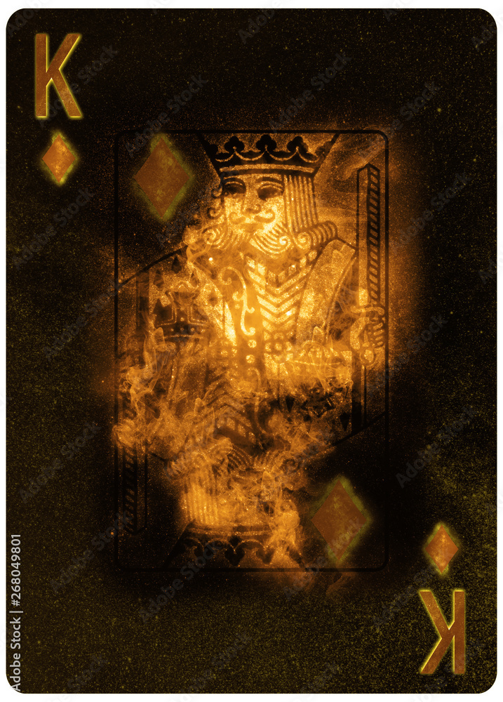 King of diamonds playing card Abstract Background Stock Illustration