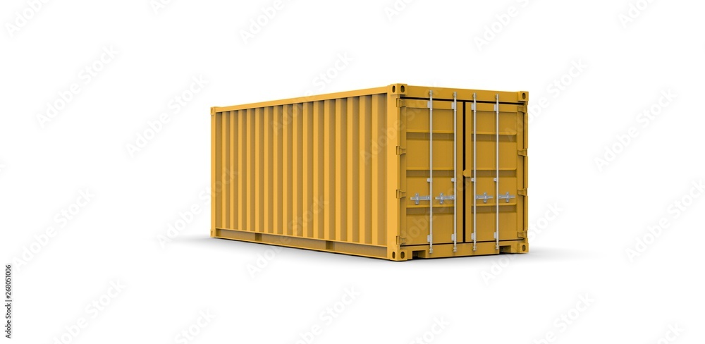 Container on White isolated Background 3D Rendering Container on White isolated Background 3D Rendering