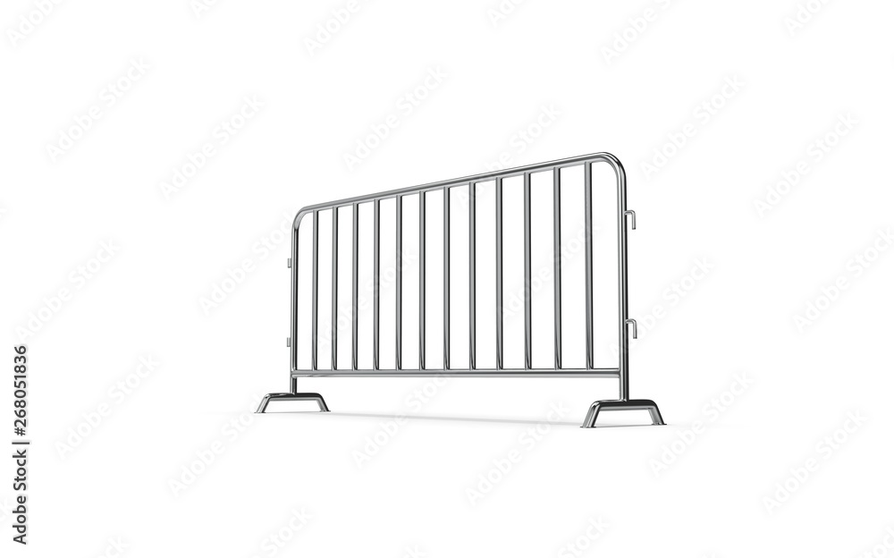 Metal Barrier isolated on White 3D Rendering Metal Barrier isolated on White 3D Rendering