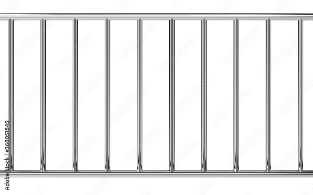 Metal Barrier isolated on White 3D Rendering Metal Barrier isolated on White 3D Rendering