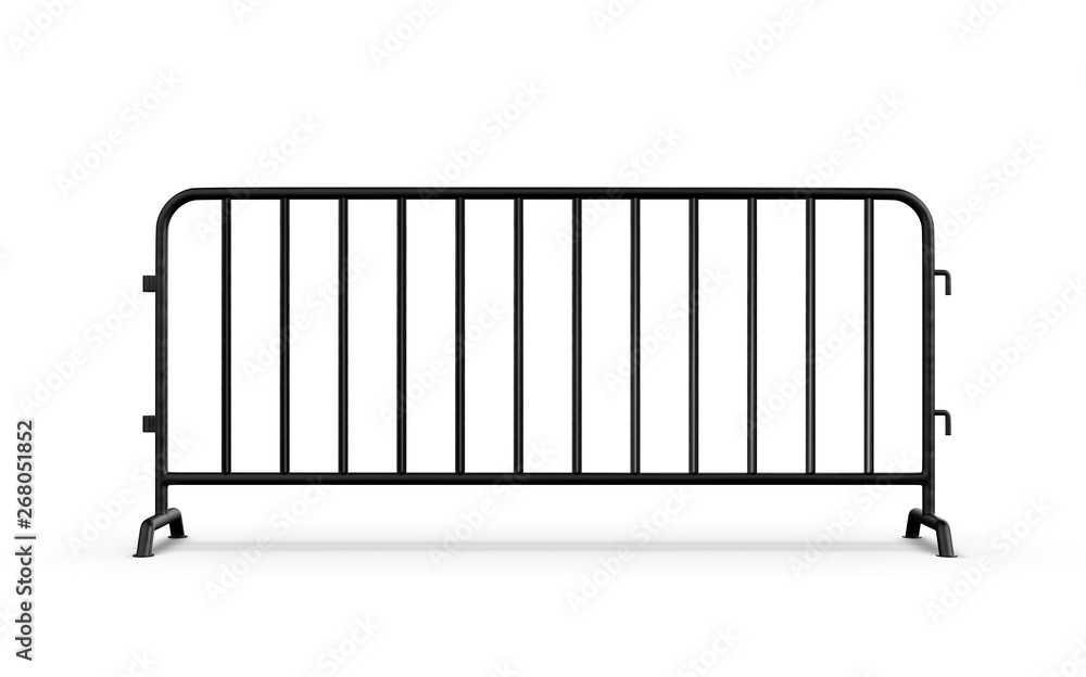 Metal Barrier isolated on White 3D Rendering Metal Barrier isolated on White 3D Rendering