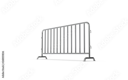 Wallpaper Mural Metal Barrier isolated on White 3D Rendering Torontodigital.ca