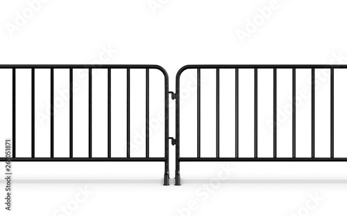 Metal Barrier isolated on White 3D Rendering