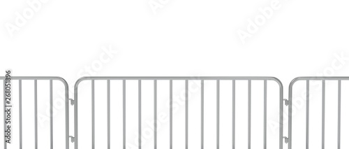 Metal Barrier isolated on White 3D Rendering