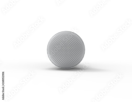 Microphone isolated on White 3D Rendering