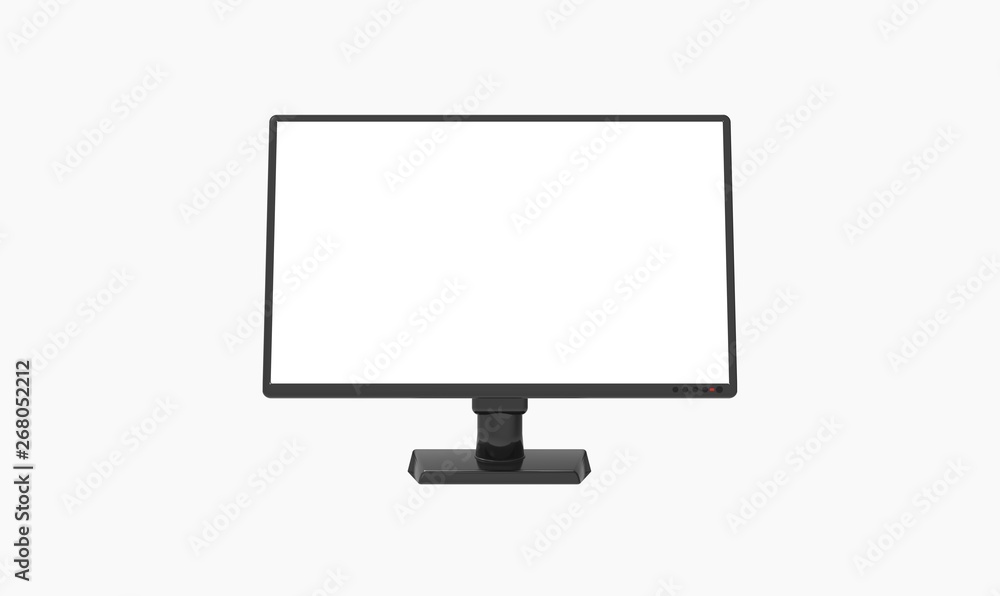 LCD Monitor isolated on White 3D Rendering LCD Monitor isolated on White 3D Rendering