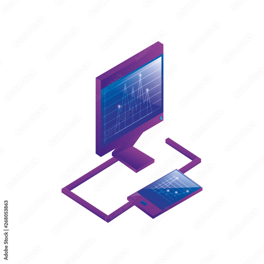 smartphone with desktop computer smartphone with desktop computer