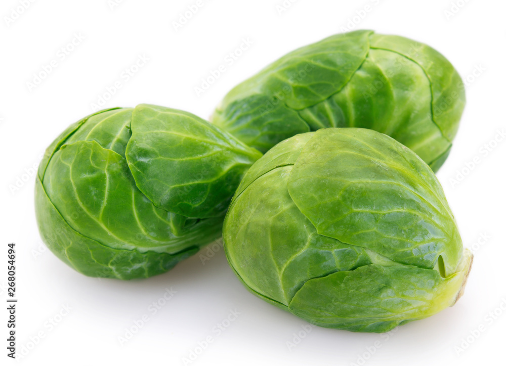 Brussels sprouts on white background Brussels sprouts on white background