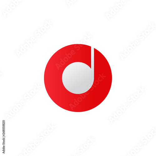 The music icon. Disc symbol. Flat Vector illustration.