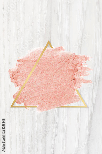 Pink lipstick smudge