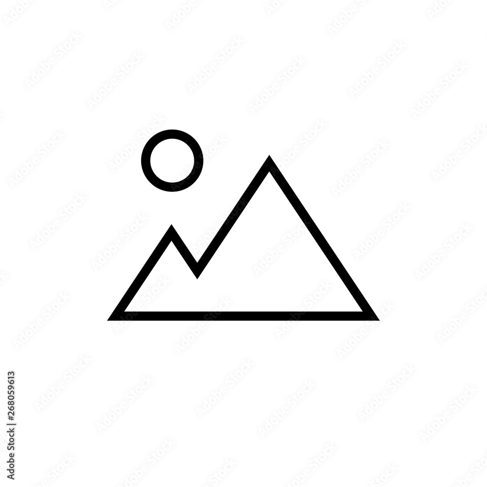 Mountain icon vector