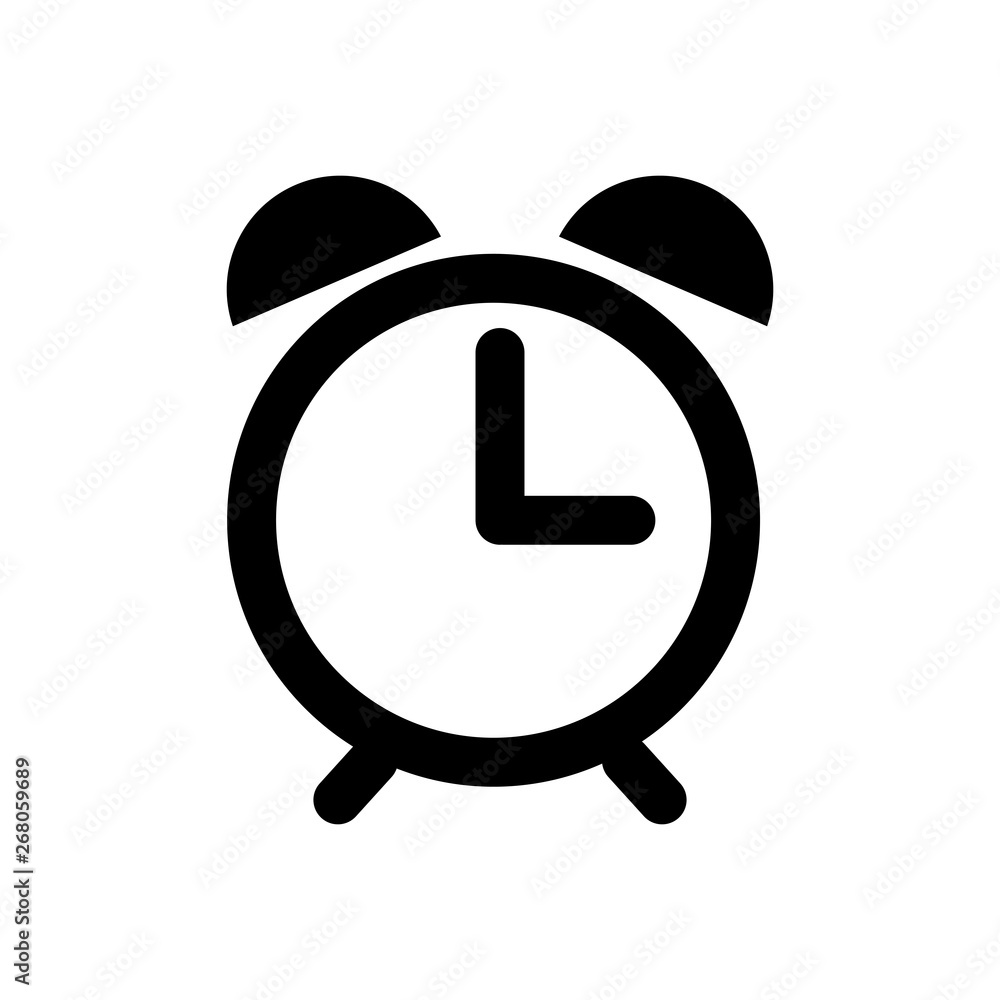 Alarm clock vector icon isolated on white background Alarm clock vector icon isolated on white background